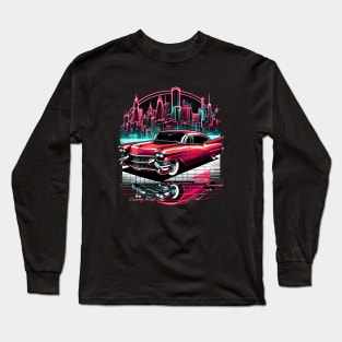 Retro Neon Cadillac Long Sleeve T-Shirt